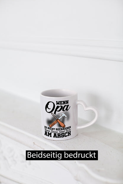 Opa Reparieren Geschenk Familie Geschenkidee lustiger Spruch Tasse
