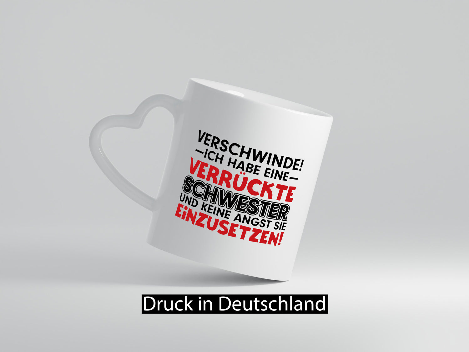 Verrückte Schwester | Spruchtasse Geschwisterliebe lustiger Spruch Geschenk