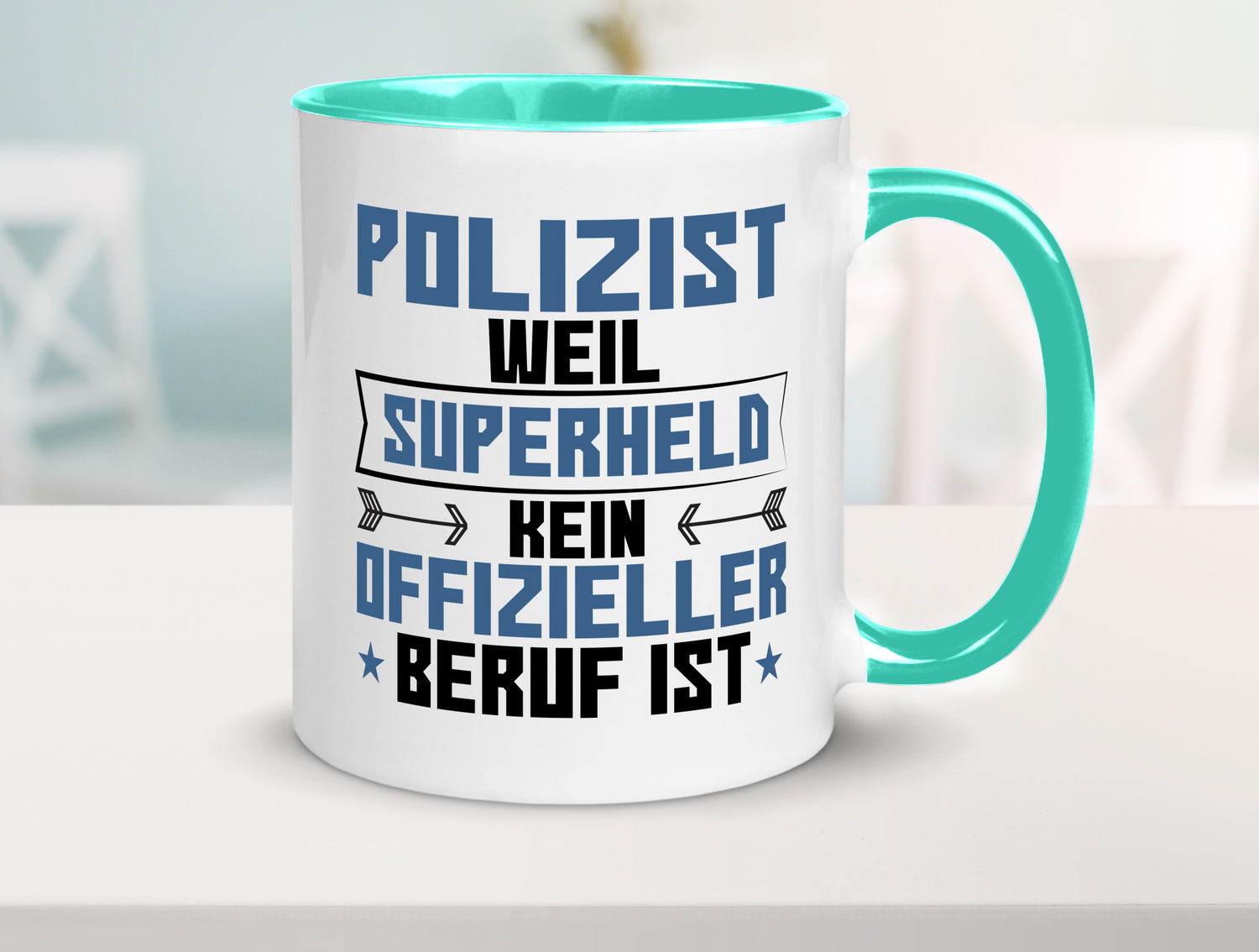 Superheld Polizist | Polizei lustiger Spruch Geschenk Humor Geschenkidee Tasse