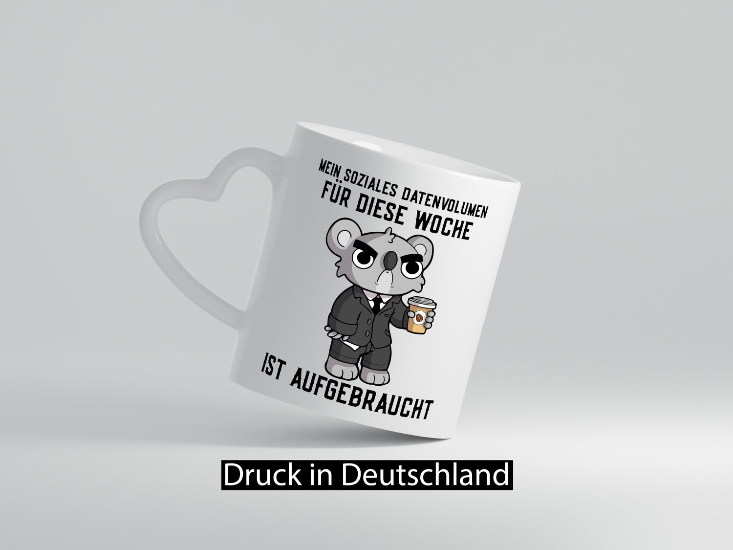 Soziales Datenvolumen | wütender Bär Einzelgänger Nerd Geschenkidee Humor Tasse