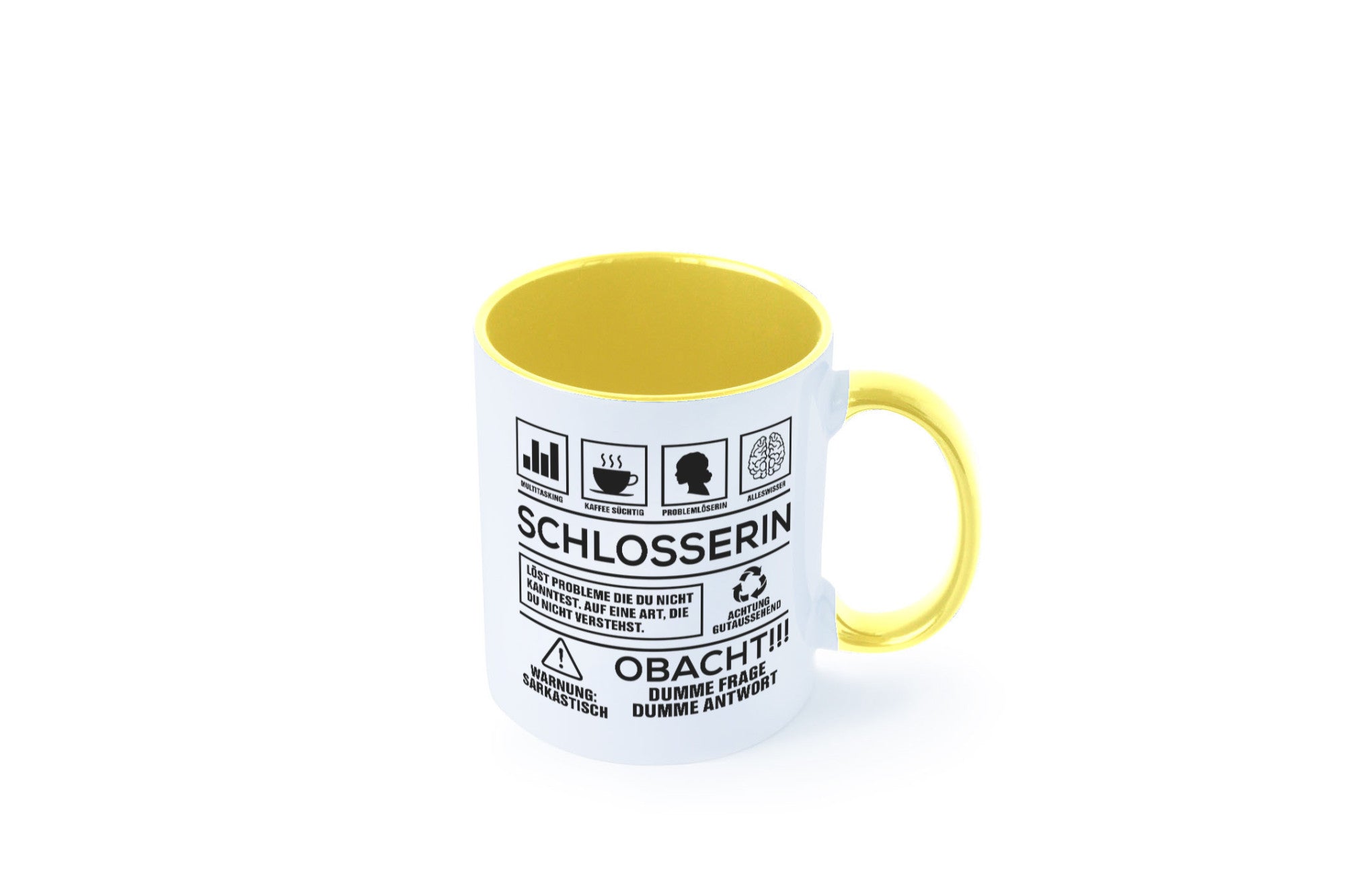Achtung Probleme Schlosserin | Schlosserei Geschenkidee Humor Tasse