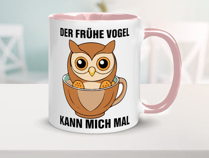 Der frühe Vogel kann mich mal | Eule Morgenmuffel v2 lustiger Spruch Geschenk
