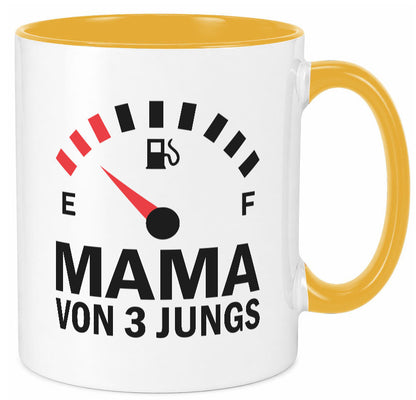 Mama von 3 Jungs | Muttertag Geschwister lustiger Spruch Geschenk Familie