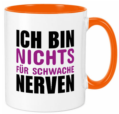 Schwache nerven lustiger Spruch Geschenk Humor Geschenkidee Tasse