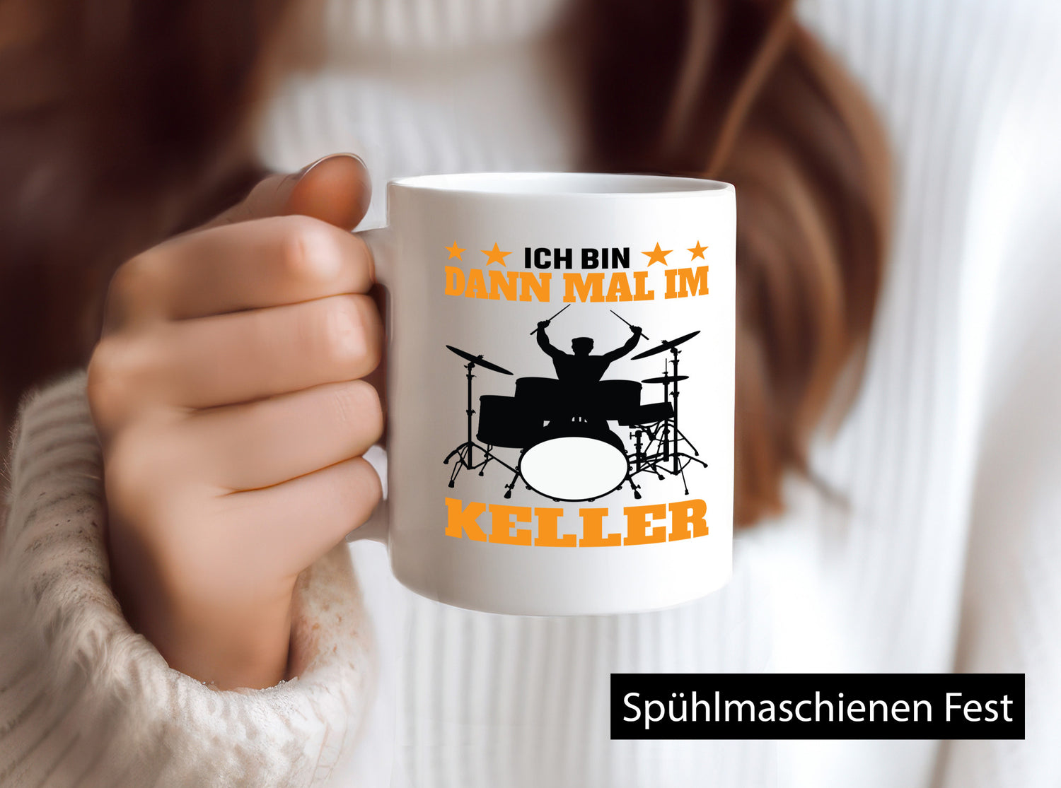 Ich bin dann mal im keller | Schlagzeug Musiker Musik lustig Humor Geschenkidee