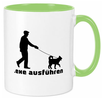 Exe ausführen | Echse Programmierer Informatiker Nerd Humor Geschenkidee Tasse
