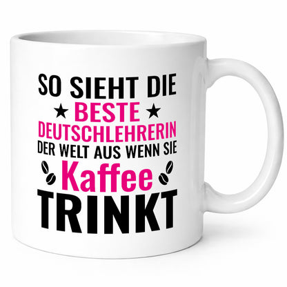 Kaffee trinkt: Deutschlehrerin | Lehrer lustiger Spruch Geschenk Humor