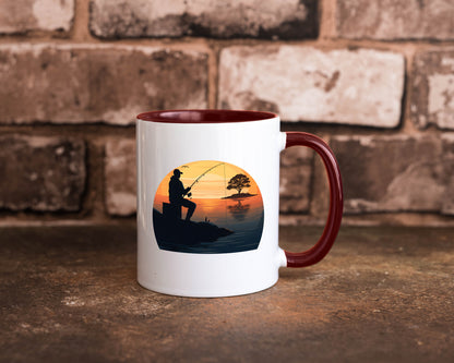 Angler | Sonnenuntergang Fischer Fische Angeln v2 Geschenk Humor Geschenkidee