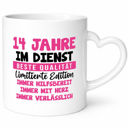 14 Jahre im Dienst | Jubiläum Arbeit v10 Geschenk Kollegen Büro lustiger Spruch