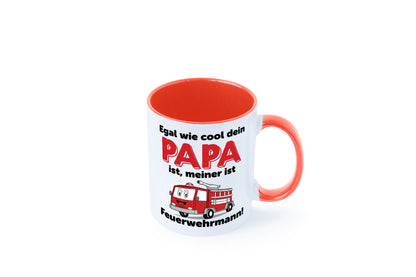 Cooler Papa | Feuerwehrmann Bester der Welt Humor Geschenkidee Tasse