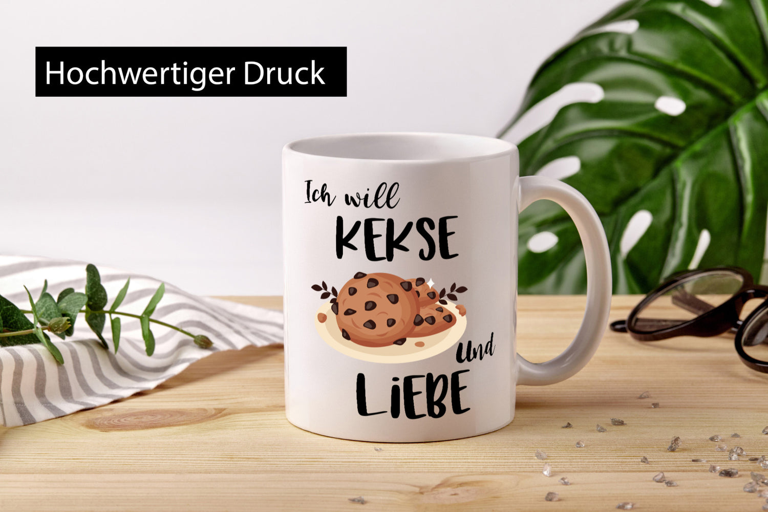 Ich will Kekse und Liebe | Pärchen lustig Humor Geschenkidee Geschenk Tasse