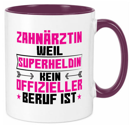 Superheldin Zahnärztin | Zahnmedizin Beruf Geschenkidee Arbeit Kollegen Büro
