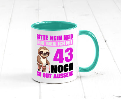 43. Geburtstag | Bitte kein neid Faultier 43 Jahre Geschenk Geschenkidee