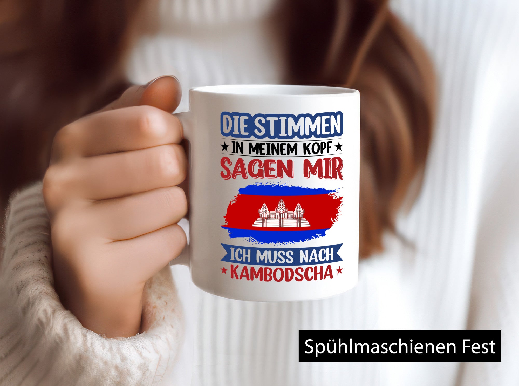 Kambodscha | Urlaub Stimmen in meinem Kopf Traumland lustiger Spruch Geschenk