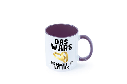 Die macht ist bei ihr | Hochzeit Tasse Ehemann Ehe Geschenk Humor Geschenkidee