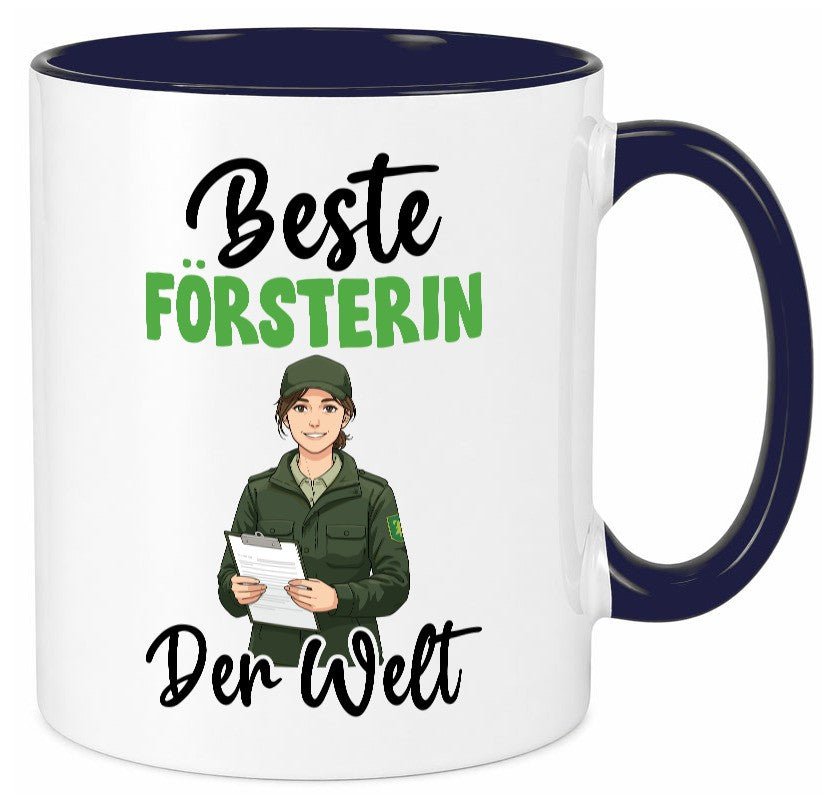 Beste Försterin | Forst Arbeit v2 lustiger Spruch Geschenk Kollegen Büro Tasse