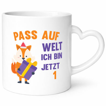 Pass auf Welt ich bin jetzt 1 | Baby Geburtstag lustiger Spruch Geschenk