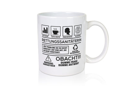 Achtung Probleme Rettungssanitäterin | Sanitäter Geschenkidee Humor Tasse