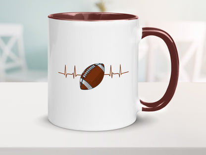 American Football Herzschlag | Footballer Superbowl Humor Geschenkidee Tasse