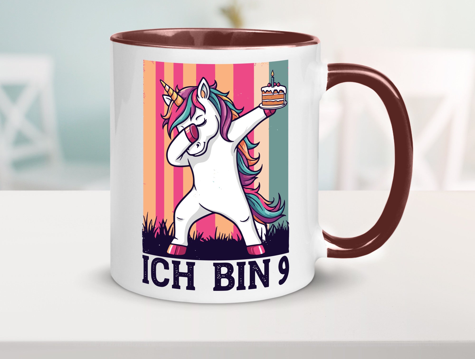 9 Geburtstag | Einhorn Damping Mädchen Humor Geschenkidee Tasse