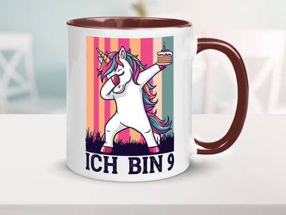 9 Geburtstag | Einhorn Damping Mädchen Humor Geschenkidee Tasse