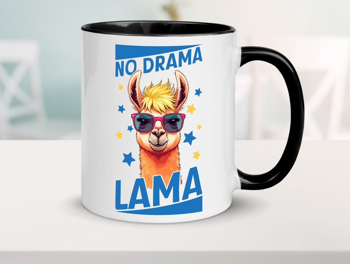 No Drama Lama | Alpaka mit Sonnenbrille Geschenk Humor Geschenkidee lustiger Tasse