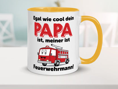 Cooler Papa | Feuerwehrmann Bester der Welt Humor Geschenkidee Tasse