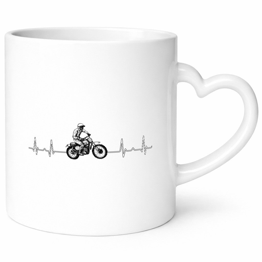 Motocross Herzschlag | Dirt Bike Biker Cross Rennen Humor Geschenkidee Tasse