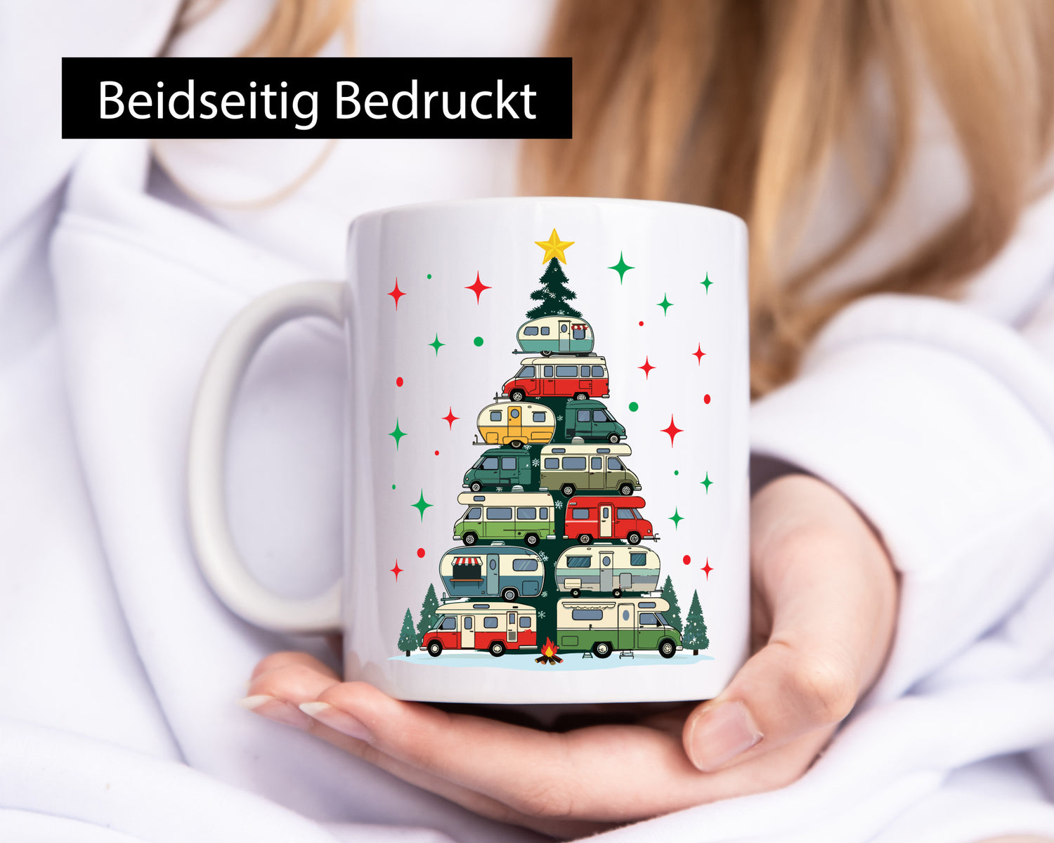 Camper | Camping Weihnachten Fahrzeuge Baumlichter v2 lustig Humor Geschenkidee