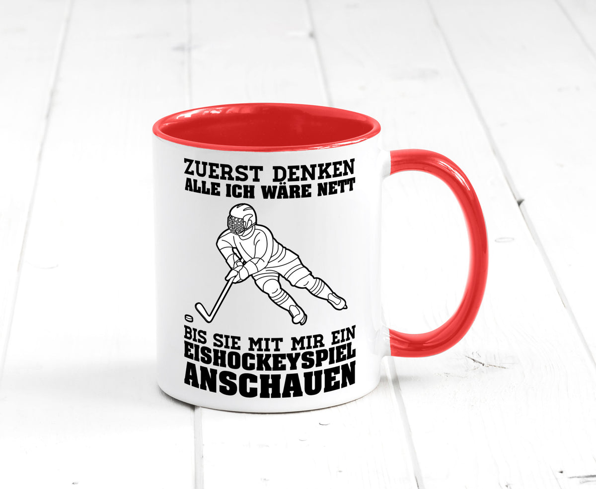 Eishockeyspiel | Eishockeyfan Tasse Eishockeyspieler Humor Geschenkidee