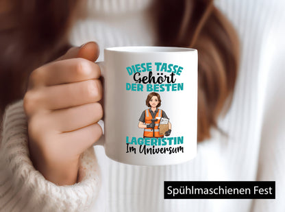 Im Universum: Lageristin | Beruf Lager Arbeiterin Humor Arbeit Kollegen Büro