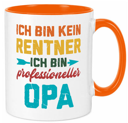 Ich bin Professioneller Opa | Rentner Großvater Geschenkidee Familie Humor Tasse
