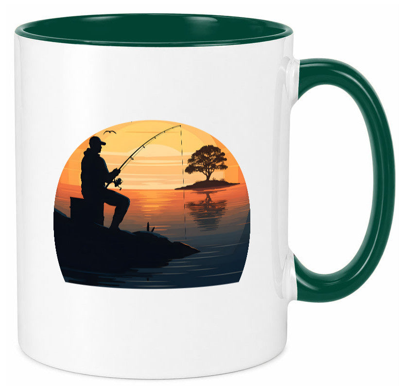 Angler | Sonnenuntergang Fischer Fische Angeln v2 Geschenk Humor Geschenkidee