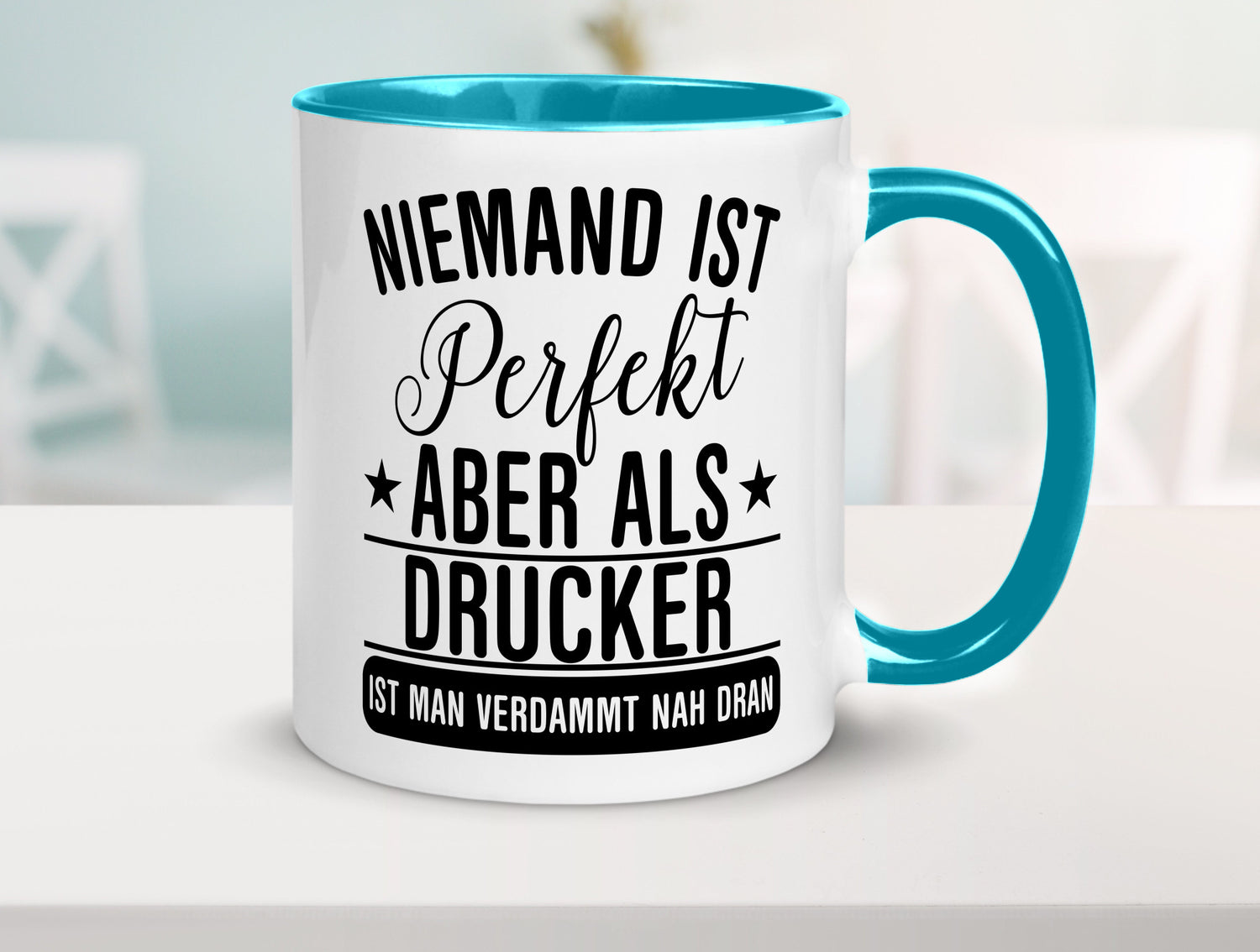 Verdammt nah dran: Drucker | Druckerei Print Medien lustig Humor Geschenkidee