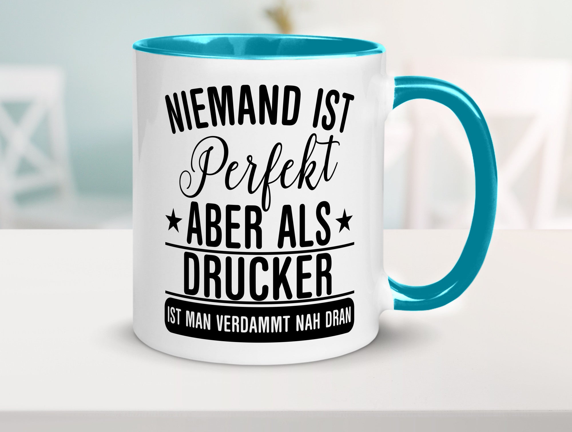 Verdammt nah dran: Drucker | Druckerei Print Medien lustig Humor Geschenkidee