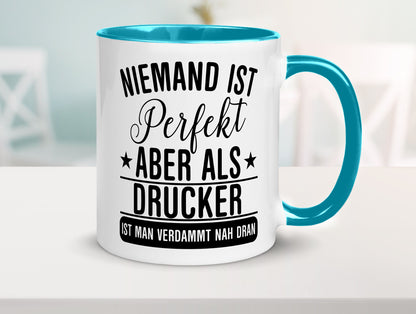 Verdammt nah dran: Drucker | Druckerei Print Medien lustig Humor Geschenkidee