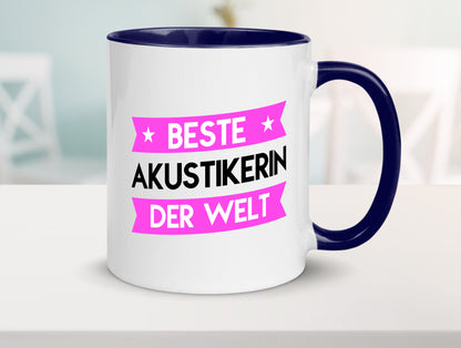 Best Akustikerin | Akustik Hörgeräteakustik Humor Geschenkidee Tasse
