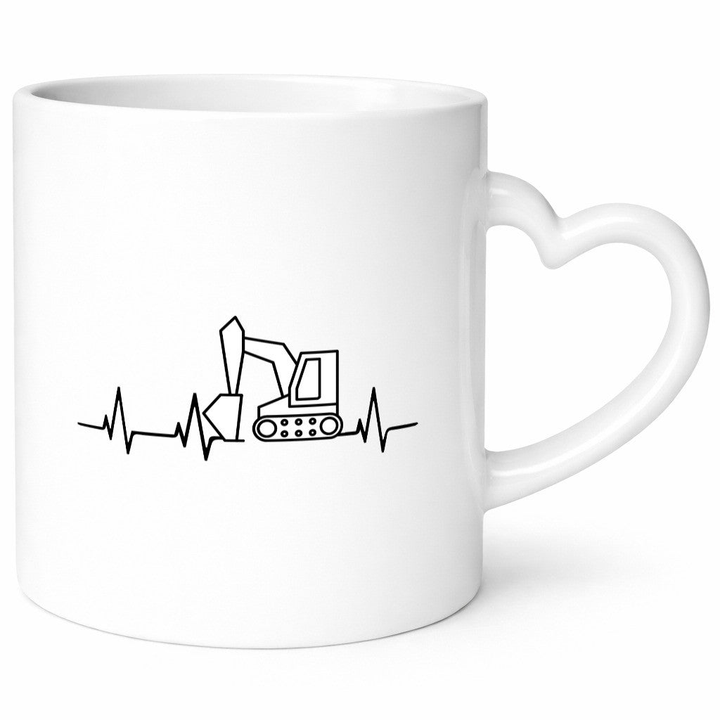 Bagger Herzschlag | Baggerfahrer Baustelle Motiv lustiger Spruch Geschenk Humor
