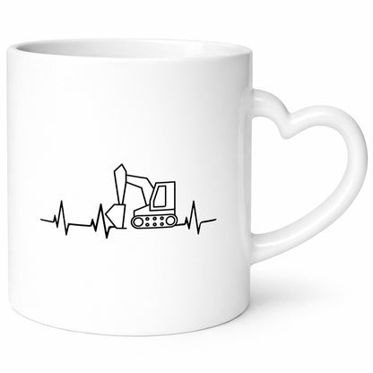 Bagger Herzschlag | Baggerfahrer Baustelle Motiv lustiger Spruch Geschenk Humor