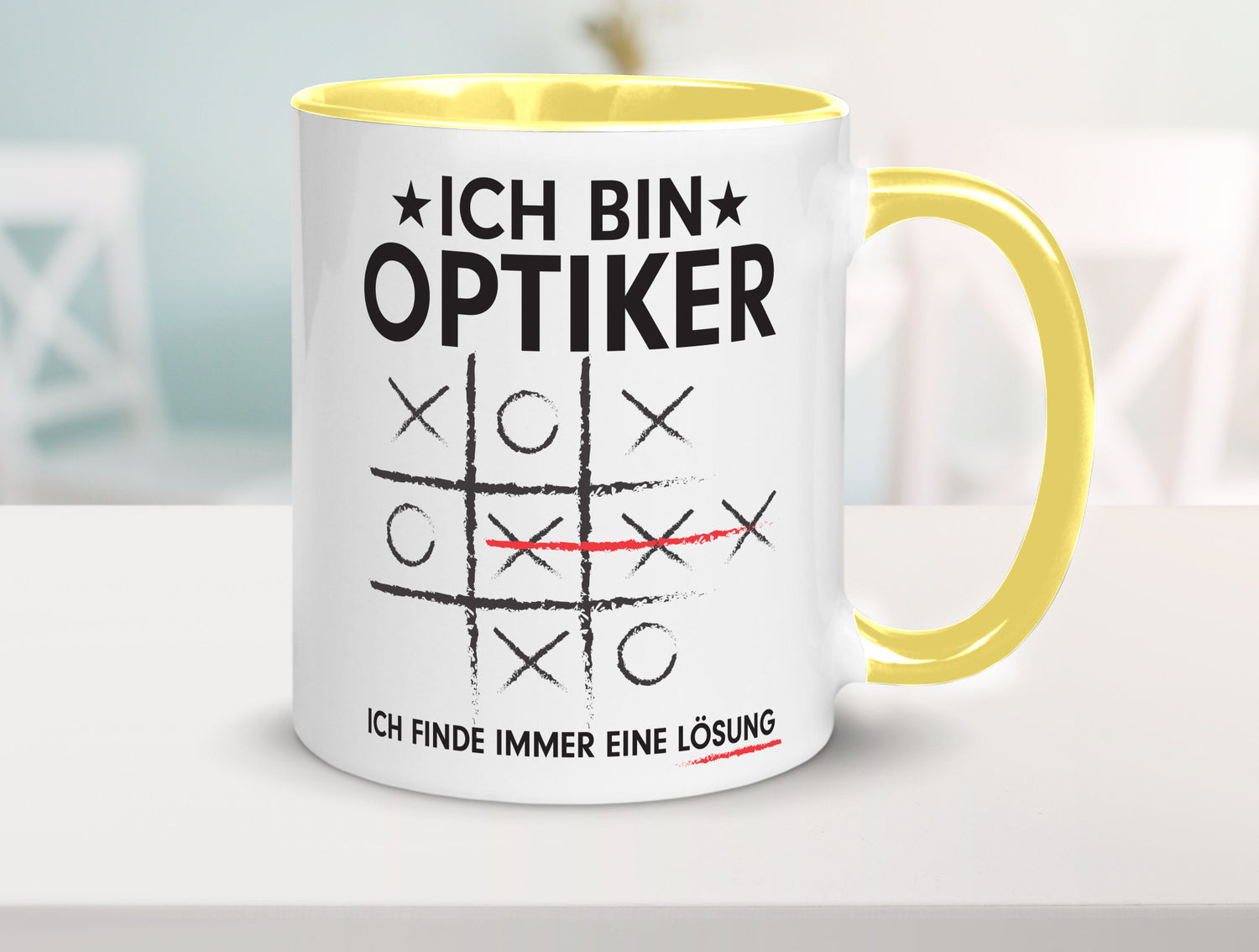 Löse Probleme: Optiker | Augenoptiker Geschenkidee Humor Tasse