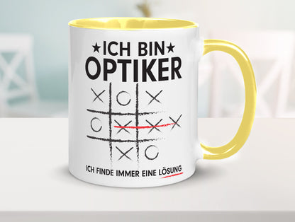 Löse Probleme: Optiker | Augenoptiker Geschenkidee Humor Tasse