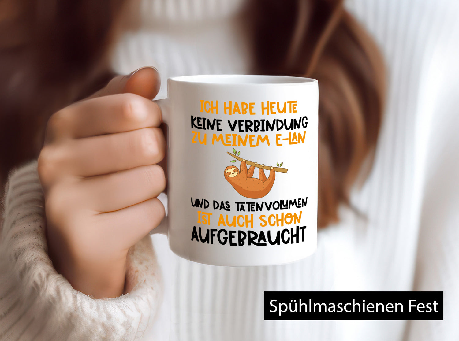 Tatenvolumen aufgebraucht | Spruch Humor Faultier Tierliebhaber Geschenkidee
