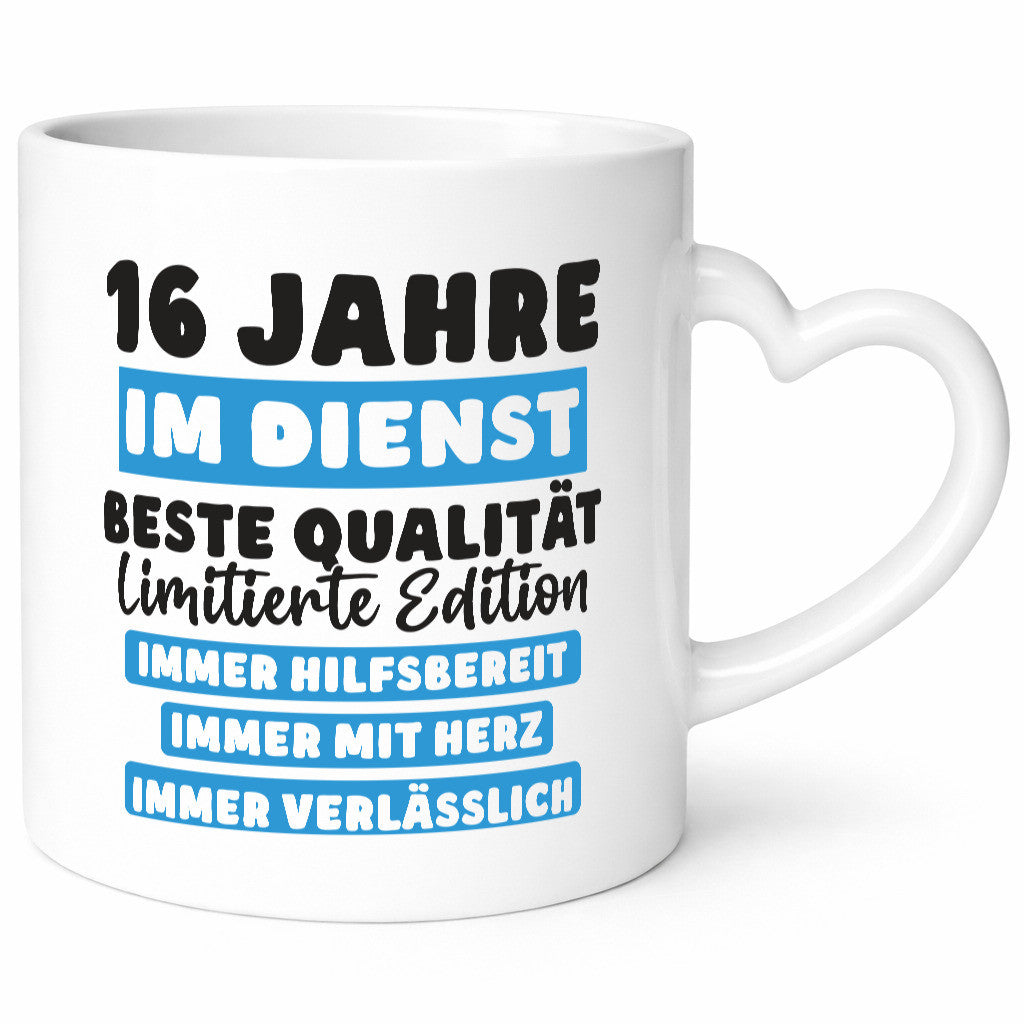 16 Jahre im Dienst | Jubiläum Arbeit v6 lustiger Spruch Geschenk Kollegen Büro