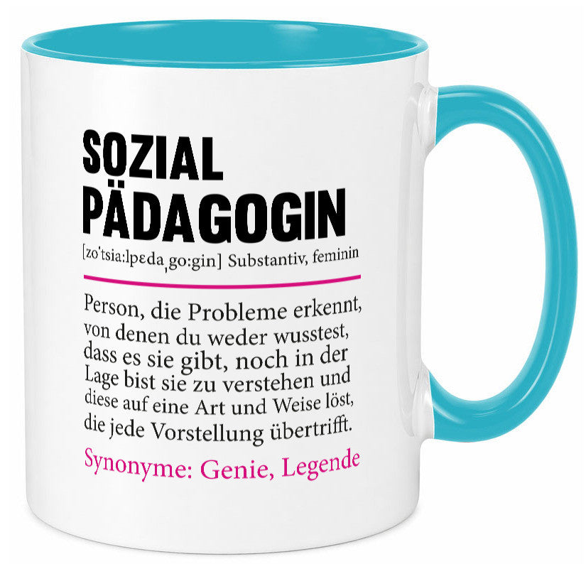Sozialpädagogin | Spruch lustig Humor Pädagogin v2 Geschenkidee Geschenk Tasse