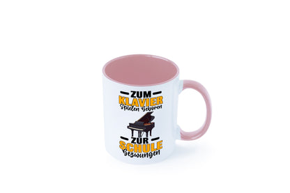 Zum Klavier spielen geboren zur Schule gezwungen v2 lustiger Spruch Geschenk