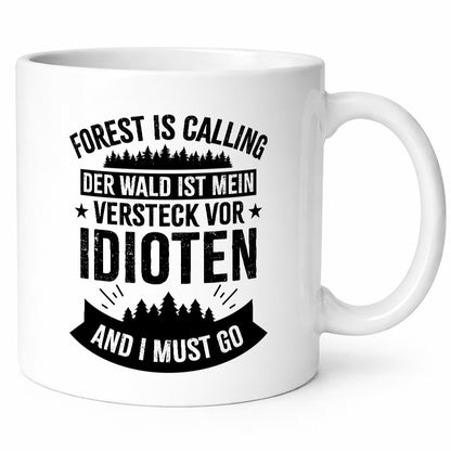 Der Wald ist mein Versteck vor Idioten | Sterne Humor Geschenkidee Tasse