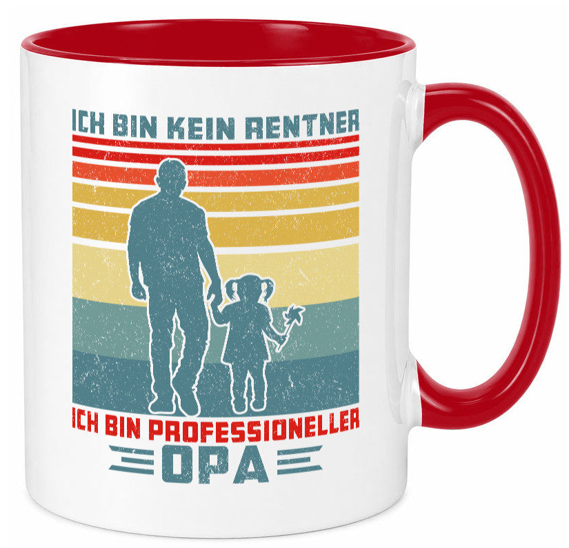 Kein Rentner bin Profesioneller Opa | Groß vater lustig Familie Geschenkidee Tasse