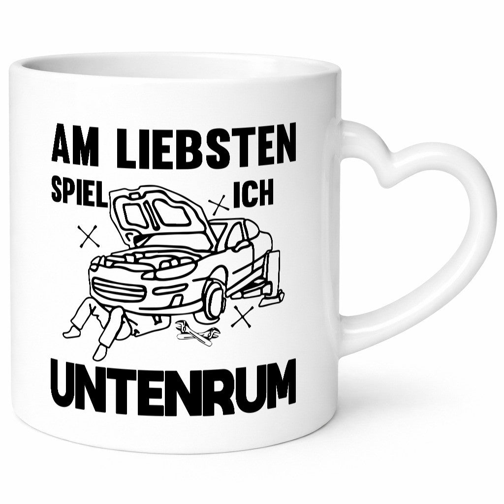 Am liebsten spiele ich untenrum | Autowektstatt lustiger Spruch Geschenk Humor