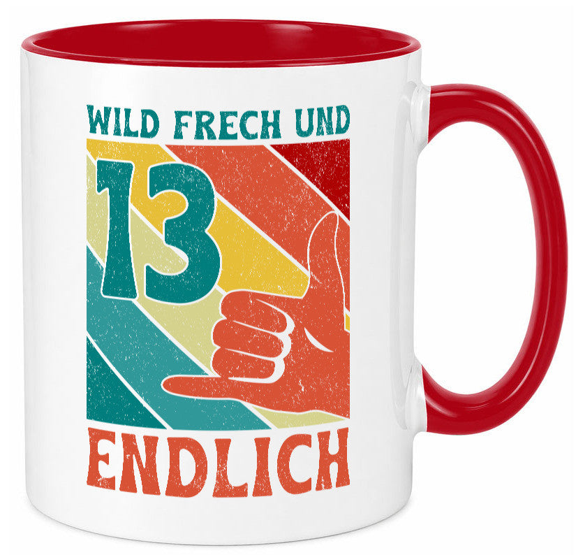 13. Geburtstag | 13 Jahre Wild und Frech Humor Geschenkidee Tasse