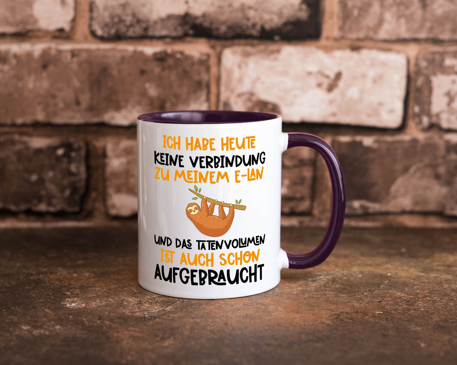 Tatenvolumen aufgebraucht | Spruch Humor Faultier Tierliebhaber Geschenkidee